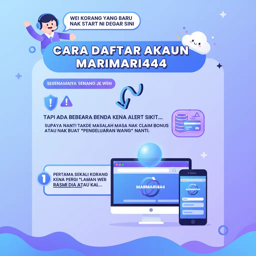 Cara Daftar Akaun Marimari444 & Bonus